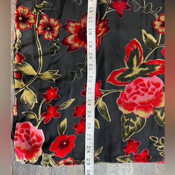 Vintage Maggie Sweet Sheer Lined Floral Petite Blouse Size 3X - Picture 7 of 10